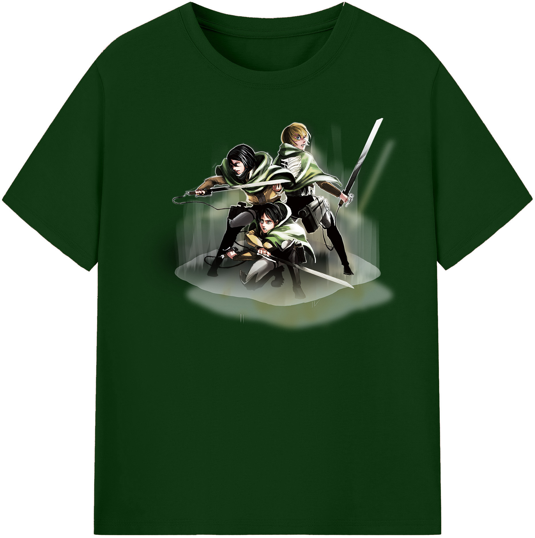（画像用） 進撃の巨人 Attack on Titan 綿100％半袖Tシャツ（フロントプリント）